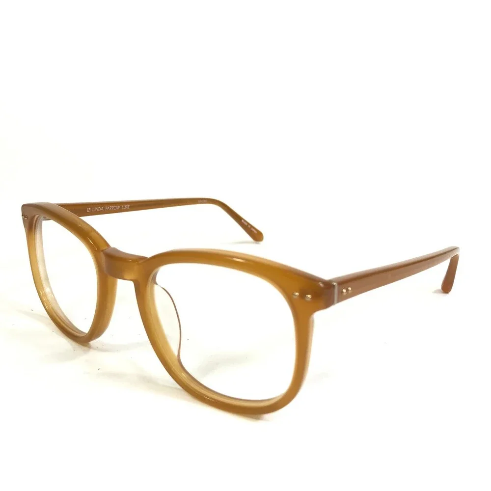 Linda Farrow Luxe Eyeglasses Frames LFL/178/4 Clear Brown Square 47-20-148